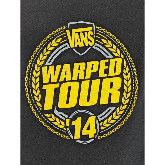 Vans Warped Tour '14 Size M Black Cotton Babydoll Tour T-shirt - Picture 2 of 5
